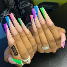 ex long square nails ideas - Google Search