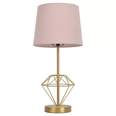 Wire Diamond Table Lamp Gold - Pillowfort™ : Target