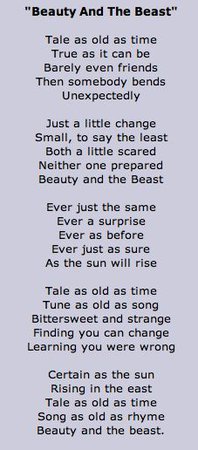Tale As Old As Time - lyrics