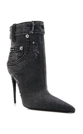 Stivaletto Denim Ankle Boots By Dolce & Gabbana | Moda Operandi