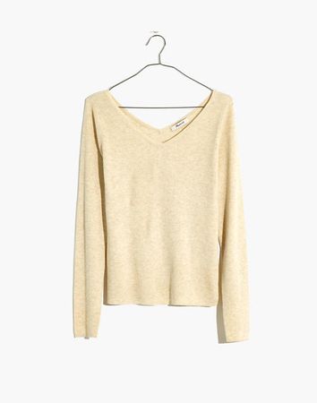 Marchmont V-Neck Pullover Sweater ivory