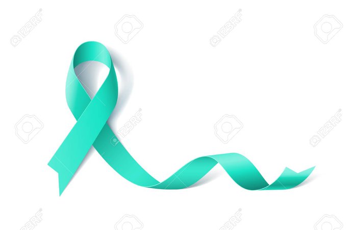 ovarian green teal ribbons - Google Search