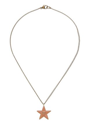 Chanel Pink Enamel "CC" Star Necklace - What Goes Around Comes Around