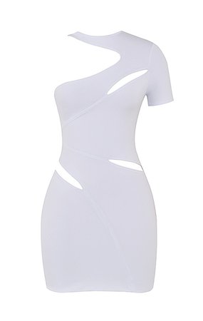 Clothing : Mini Dresses : Mistress Rocks 'Stardom' White Jersey Cutout Mini Dress