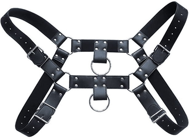 men’s leather chest harness