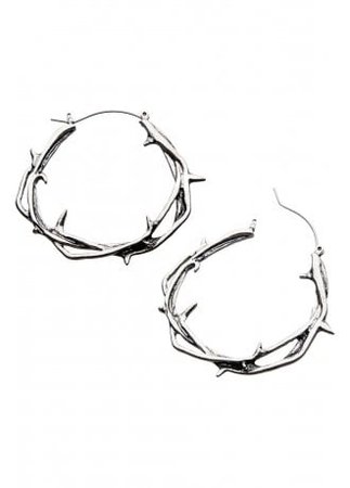 Body Vibe Twisted Thorn Hoop Earrings | Attitude Clothing