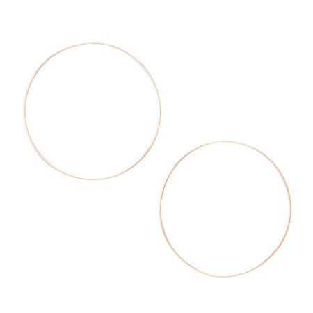 Rose Gold 60MM Skinny Hoop Earrings | Claire's US