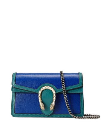 Gucci super mini Dionysus crossbody bag blue & green 47643218YQX - Farfetch