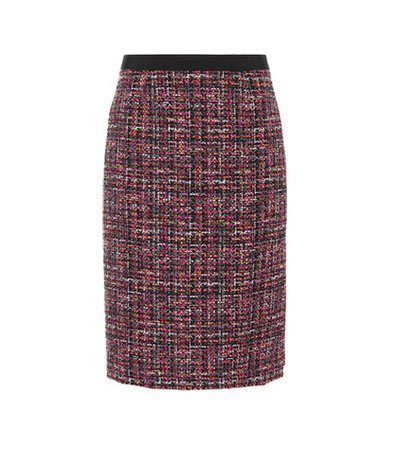 Bouclé pencil skirt