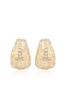 X Veneda Carter V 14k Gold Diamond Earrings By Fie Isolde | Moda Operandi