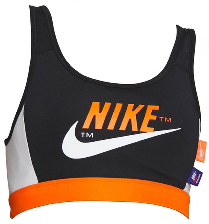 NIKE Orange Swoosh Icon Sports Bra