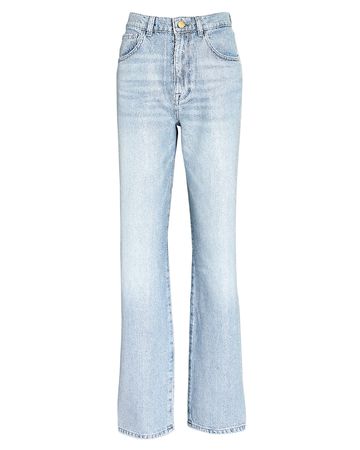 Triarchy Ms. Keaton Crystal-Embellished Baggy Jeans in blue | INTERMIX®