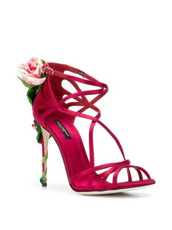 Dolce & Gabbana Keira Rose Jewelled Sandals - Farfetch