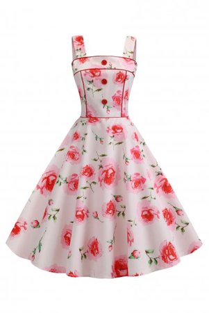 1950s vintage floral swing dress - DreamDressy