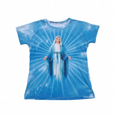 heavenly vintage holy mary religious top