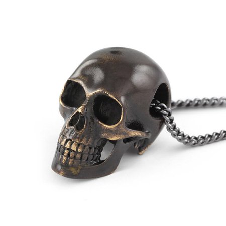 Lost Apostle Black Skull Necklace