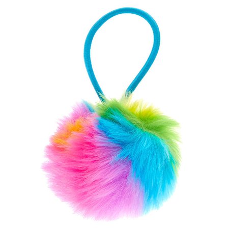 Rainbow Pom Pom Hair Bobbles - 2 Pack | Claire's