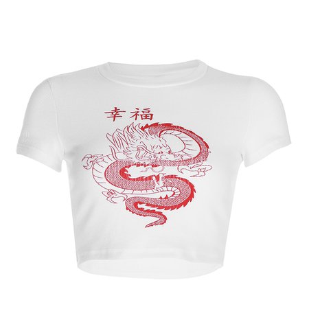 Dragon Printed White Women Tshirts Casual Basic Chinese Style T shirt Women Harajuku Short Sleeve Tee Shirt Tops Streetwear-in T-Shirts from Women's Clothing on Aliexpress.com | Alibaba Group