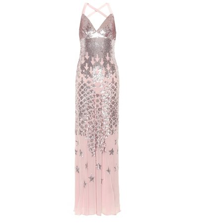 Starlet sequined chiffon gown