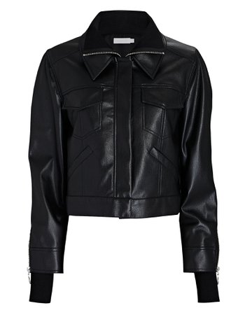 Jonathan Simkhai Standard Becka Vegan Leather Jacket | INTERMIX®