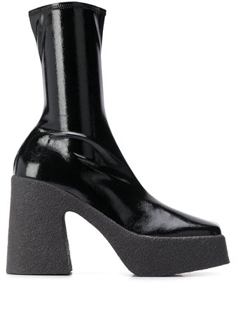 Stella McCartney square-toe Platform Boots - Farfetch