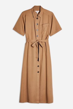 Camel Shirt Dress | Topshop