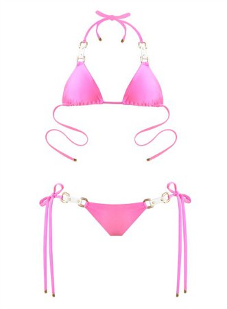 Malibu Barbie Pink Triangle Bikini | Lady Lux® Designer Swimwear