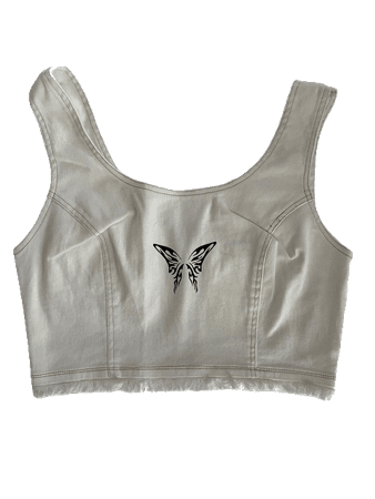 butterfly cropped vest