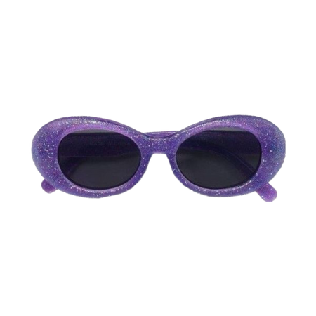 purple glitter 90’s Kurt Cobain goggle sunglasses