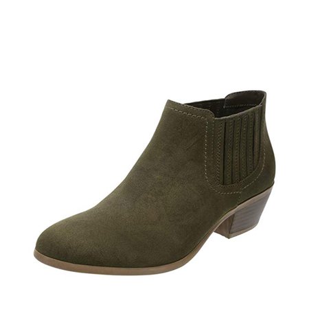Amazon.com | Lower East Side Olive Green Women's Shanna Chelsea Boot 5 Regular | Ankle & Bootie
