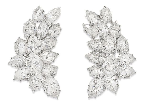 HARRY WINSTON | PAIR OF DIAMOND EARCLIPS | Jewels: Made in America | 2020 | Sotheby's