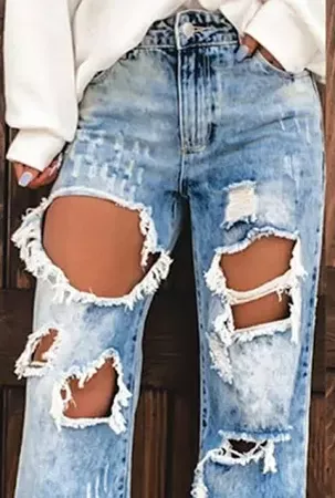 high rise baggy ripped jeans - Google Search