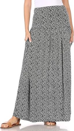 Floral Skirts for Women Ankle Length Skirt Casual Long Skirt High Waisted Maxi Skirt Reg and Plus Size Skirt Long Skirt (Size Small, Floral) at Amazon Women’s Clothing store
