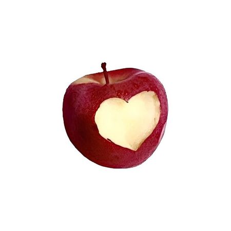 apple red heart