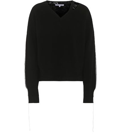 Cotton and wool-blend sweater