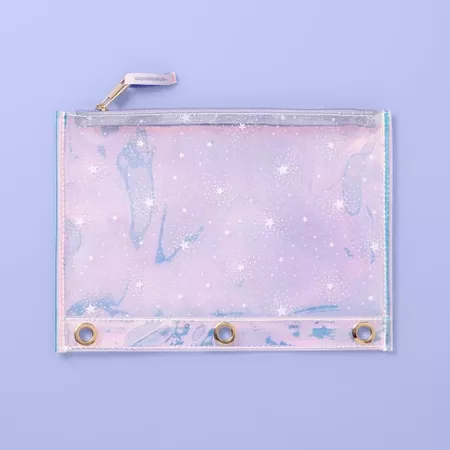 Iridescent Stars 3 Ring Binder Pencil Pouch - More Than Magic™ : Target