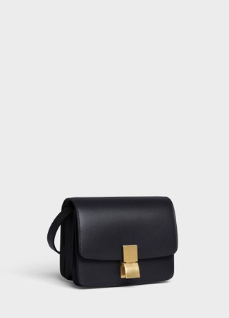 Small Classic bag in box calfskin - Black - Official website | CELINE