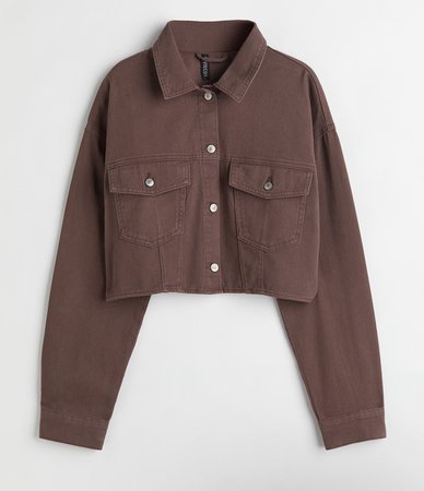brown jean jacket