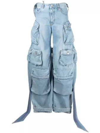The Attico wide-leg Cargo Jeans - Farfetch