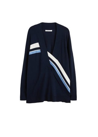 Violeta BY MANGO Contrasting stripes sweater