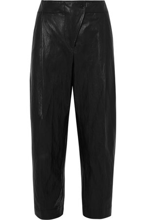 Cédric Charlier | Faux leather tapered pants | NET-A-PORTER.COM