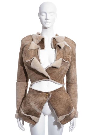 Vivienne Westwood cream sheepskin jacket, fw 1999