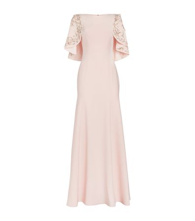 Womens Jenny Packham pink Embellished Anemone Cape Gown | Harrods # {CountryCode}