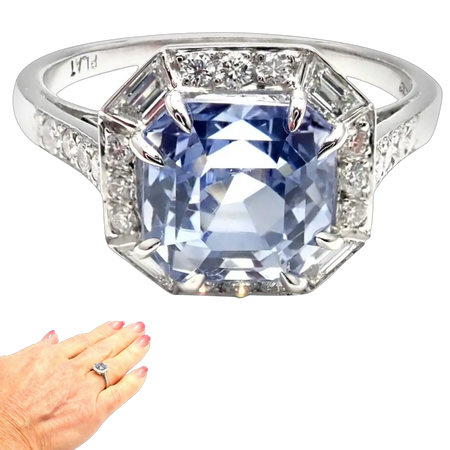 Ivanka Trump Diamond 3 carat Sapphire Platinum Engagement Ring