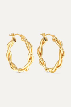 Loren Stewart | 14-karat gold hoop earrings | NET-A-PORTER.COM