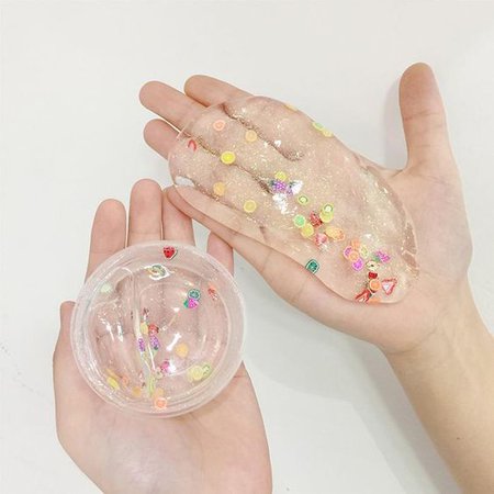 SMALL COLOURFULL FRUITS TRANSPARENT SATISFYING SLIME