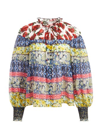 Marlyn Tie Neck Blouse | Alice And Olivia