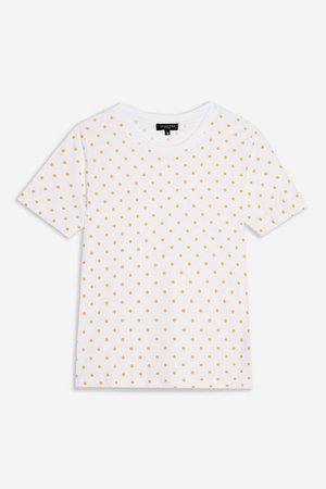 **100% Organic Cotton Dotty T-Shirt by Selected Femme | Topshop