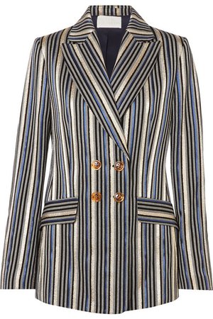 Peter Pilotto | Double-breasted metallic striped jacquard blazer | NET-A-PORTER.COM
