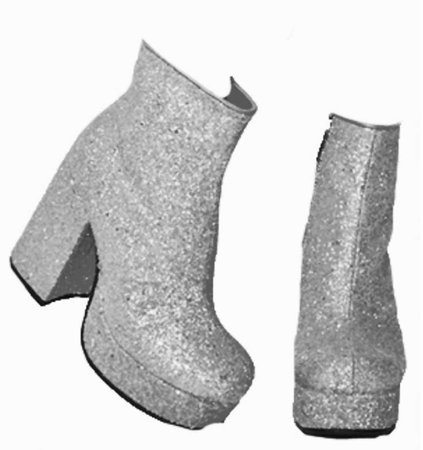 sparkle boots silver